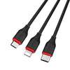 Câble 3-en-1 Lightning / Micro-USB / USB-C BX17 Enjoy