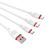 Câble 3-en-1 Lightning / Micro-USB / USB-C BX17 Enjoy